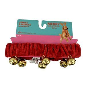 Merry Makings Pet S to M Jingle and Mingle Holiday Bell Scrunch Collar New
